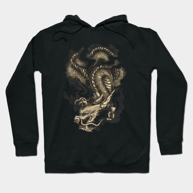 Golden Dragon Hoodie by opawapo